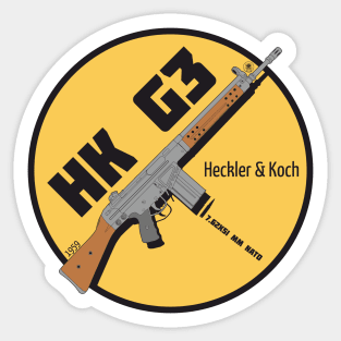 HK G3 German Assault Rifle Sticker